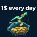1$ every day